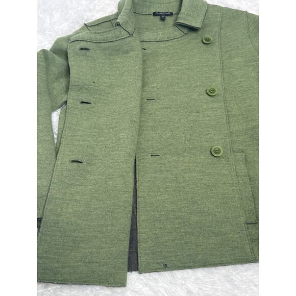 Eileen Fisher Petite Merino Wool Double-Breasted Peacoat Sweater Jacket medium P - Picture 12 of 12